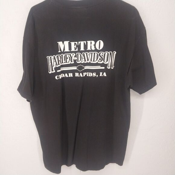 Vintage 1998 Harley-Davidson Cedar Rapids Iowa Black T Shirt Size XL - Picture 3 of 8